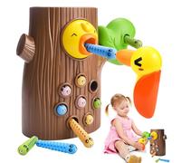 Vibbang Giocattolo Verme Picchio, Giocattolo Magnetico per Uccelli per Bambini Piccoli, Magnetico per Uccelli, Didattico Montessori, Sensoriale Montessori