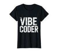 Vibe Coder Software Programmer Developer Coding - Maglietta con Stampa Grafica Economica, Donna, Nero, XL