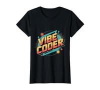 Vibe Coder Software Programmer Developer Coding - Maglietta con Stampa Grafica Economica, Donna, Nero, XL