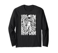 Vibe Flow Street Beat Rhythm Hip Hop Rap Graphic Maglia a Manica