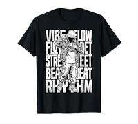 Vibe Flow Street Beat Rhythm Hip Hop Rap Graphic Maglietta