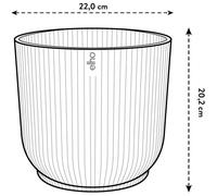VIBE ROUME FLOWER POT - Plastica - Ø22 - Blu scuro