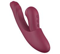 Vibeconnect - Vibratore 2in1 Punto G e Stimolatore Clitorideo (rosso)