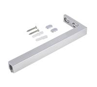 Vibeo Barra Stabilizzatrice per Box Doccia Barra di Supporto Integrata per Il Vetro della Doccia, Staffa Stabilizzatrice a L per Pannelli Senza Telaio, Asta di Supporto Fissa per Il Vetro