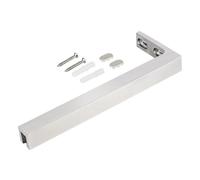 Vibeo Barra Stabilizzatrice per Box Doccia Barra di Supporto Integrata per Il Vetro della Doccia, Staffa Stabilizzatrice a L per Pannelli Senza Telaio, Asta di Supporto Fissa per Il Vetro