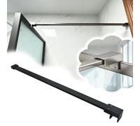 Vibeo Barra Stabilizzatrice per Box Doccia Braccio di Supporto per 5 mm Vetro con Cornice, Asta di Sostegno Parete-Vetro per Box Doccia, Stabilizzatore per Vetro con Morsetto Regolabile