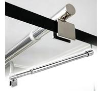 Vibeo Barra Stabilizzatrice per Box Doccia Braccio di Supporto Regolabile | Asta di Supporto Telescopica per Vetro Fisso Senza Telaio, Montaggio a Parete/soffitto, Con Staffa Girevole a 360°