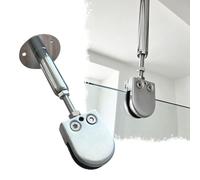 Vibeo Barra Stabilizzatrice per Box Doccia Regolabile, con Spessori 8-12 mm | Barra Stabilizzatrice in Acciaio Inox per Vetrate Bagno Senza Telaio, Asta di Supporto Verticale Fissa da Soffitto a Vetro