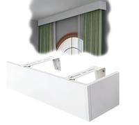 Vibeo Binario Tenda Soffitto Cassonetto Copritenda a Parete Senza Binari, Cornice Decorativa per Finestra Lunga 100-500 cm, Telaio Copritenda in Alluminio con Staffe(270cm(8.9ft))