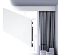 Vibeo Binario Tenda Soffitto Pannello per Tenda in Metallo con Montaggio a Soffitto, Cornicione per Tenda Oscurante, 100-500 cm Mantovane Extra Lunghe per Finestre(260cm(8.5ft))