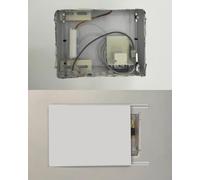 Vibeo Copri Quadro Elettrico Coperchio per Quadro Elettrico Extra Sottile Autoadesivo, Armadietto Scorrevole per Fusibili, Placca Decorativa per Scatola Interruttori(White,18x14in/45x35cm)
