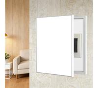 Vibeo Copri Quadro Elettrico Copertura Decorativa per Quadro Elettrico da Parete, Cassetto Copri-Interruttore Nascosto da 40-80 cm, Pannello Copri-Scatola Fusibili Ribaltabile(White,12x16in/30x40cm)