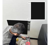 Vibeo Copri Quadro Elettrico Couvercle Coulissant pour Coffret de Compteur Mural, Panneau Électrique Décoratif et Dissimulable, Peinture du Couvercle du Coffret Électrique(Black B,18x14in/45x35cm)