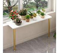 Vibeo Prolunga per Davanzale Prolunga Regolabile per Davanzale con Gambe, Mensola Stretta per Piante da Balcone Alto, Tavola Estensibile per Trespolo per Gatti Rimovibile(Gold,60x30 cm (24x12 in))
