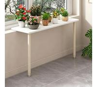 Vibeo Prolunga per Davanzale Prolunga Regolabile per Davanzale con Gambe, Mensola Stretta per Piante da Balcone Alto, Tavola Estensibile per Trespolo per Gatti Rimovibile(White,70x30 cm (28x12 in))