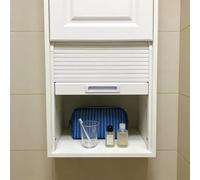 Vibeo Serrandina per Mobili Anta Scorrevole Curva con Serranda, Anta Avvolgibile e a Scomparsa per Bagno, Serranda Interna in Plastica con Maniglia e Binario a Vista(50x75cm(19.7x29.5in))