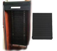 Vibeo Serrandina per Mobili Kit per Anta a Serrandina Nera con Guide Curve, Porte Avvolgibili in Plastica Alte 50-100 cm, Serranda Scorrevole Interna per Mobile da Cucina(18x36in(45.7x91.4cm))