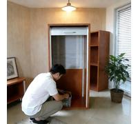 Vibeo Serrandina per Mobili Porte Avvolgibili Curve Alte, Kit per Porte Scorrevoli a Serranda Personalizzabile, Cancello a Serranda in Plastica per Armadi Domestici(90x80cm(35.4x31.5in))