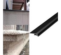 Vibeo Soglia di Dislivello Pavimento Davanzale con Bordo a Becco D'aquila, Linea di Gocciolamento Impermeabile per Pareti Esterne, Profilo di Gocciolamento per Bordo del Tetto(Black,20mm (0.8in))