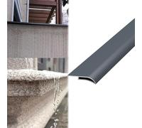 Vibeo Soglia di Dislivello Pavimento Davanzale con Bordo a Becco D'aquila, Linea di Gocciolamento Impermeabile per Pareti Esterne, Profilo di Gocciolamento per Bordo del Tetto(Gray,30mm (1.2in))