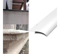 Vibeo Soglia di Dislivello Pavimento Davanzale con Bordo a Becco D'aquila, Linea di Gocciolamento Impermeabile per Pareti Esterne, Profilo di Gocciolamento per Bordo del Tetto(White,50mm (2in))