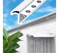 Vibeo Soglia di Dislivello Pavimento Gocciolatoio in Alluminio per Pareti, Gocciolatoio a Becco D'aquila per Esterni, Gocciolatoio da 125 cm, Gocciolatoio Deviatore per Finestre(14mm (0.6in))