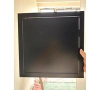 Vibeo Sportello Ispezione Pannello di Accesso Magnetico per Piastrelle/cartongesso, Sportello di Accesso Idraulico da 10, 15, 20, 25, 30 cm, Coperchio di Revisione(Black,25x25cm(9.8x9.8in))