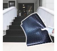 Vibeo Tappeto Gomma Antiscivolo Tappetino da Esterno Spesso 2,5 mm, Tappeto di Sicurezza Antiscivolo a Rombi per Scale, Pavimentazione a Corsia in Gomma Termoresistente(Black,1.0x5.1 m (3.3x16.7 ft))