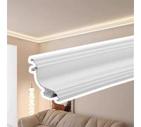 Vibeo Veletta LED Soffitto Cornice per Cornice Interna a LED con Canale Diffusore, Cornice per Cornice per Illuminazione Indiretta, Cornice Decorativa per Parete/soffitto(8.5m(27.9ft))