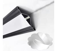 Vibeo Veletta LED Soffitto Illuminazione a Binario LED per Cornici a Soffitto, Cornice LED Wall Washer con Copertura Bianca, Kit Diffusore Lineare in Alluminio(Black,16m(52.5ft))