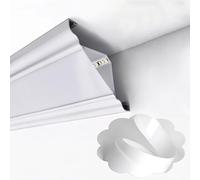 Vibeo Veletta LED Soffitto Illuminazione a Binario LED per Cornici a Soffitto, Cornice LED Wall Washer con Copertura Bianca, Kit Diffusore Lineare in Alluminio(White,4.5m(14.8ft))