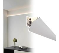 Vibeo Veletta LED Soffitto Illuminazione Indiretta per Modanature Decorative per Interni, Striscia di Finitura Lineare a LED, Kit Canale Diffusore a LED Senza Macchie(25.5m(83.7ft))