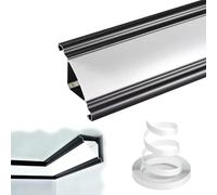 Vibeo Veletta LED Soffitto Illuminazione Lineare per Modanature a Corona (Cornice Superiore), Profilo LED Diffusore per Cornici a Corona, Profilo Alluminio a Luce Indiretta(29m(95.1ft))
