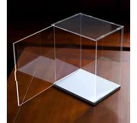 Vibeo Vetrinetta Espositiva Piccola Vetrina in Acrilico con Anta, 15, 20, 30, 35, 40, 45 Cm, Espositore Antipolvere, Scatola Portaoggetti per Figure, Facile da Aprire(20x20x30cm(8"x8"x12"))
