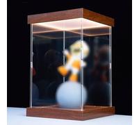 Vibeo Vetrinetta Espositiva Scatola Alta in Acrilico Illuminata con Base, Vetrina Trasparente da 20, 25, 30, 35, 40, 50 cm, Contenitori per Statuette, Giocattoli, Macchinine(20x15x25cm/8x6x10in)