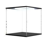 Vibeo Vetrinetta Espositiva Vetrina Espositiva in Acrilico Illuminata con Sportello, Vetrina Espositiva in Plastica Trasparente per Figure, Scatola Portaoggetti Antipolvere(45x40x30cm/18x16x12in)