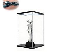 Vibeo Vetrinetta Espositiva Vetrina in Acrilico con Luce a LED, Vetrina Antipolvere Scorrevole e Apribile, Vetrina Alta 20, 25, 30, 35, 40, 50 cm per Trofei e Statuette(30x30x30cm/12x12x12in)