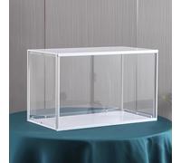 Vibeo Vetrinetta Espositiva Vetrina in Acrilico Trasparente con Anta, Scatola Espositiva in Acrilico con Struttura in Alluminio, Scatola Espositiva Antipolvere(40x25x40cm/16x10x16in)