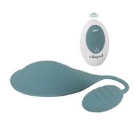 Vibepad Mini RC - Cuscino vibrante intenso per donne e uomini, con due stimolatori anatomici, 9 modalità di vibrazione sincrono in collina e Loveball, blu