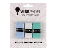VIBEPADEL - Grip 'n' Rip Padel Overgrip - Overgrip Antiscivolo per Racchette da Paddle, Pickleball, Squash, Badminton - Confezione da 3 - Colori Multipli (Confezione da mixare) - Accessorio Ideale