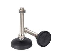 Vibering 1 pz Piede Regolabile in Acciaio Inossidabile Tazza M8/M10/M12 Filo Resistenza all'Usura Piedino livellante Piedini di Base in Nylon multidirezionali (Color : Svart, Size : D80-M10x100)