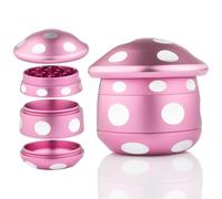 Viberium Grinder Metallo 45 mm- Grinder Belli Tritino, Grinders Kit Original, Accessori per Erbe, Herb Crusher Professionale, Macinino, 4 Pezzi, Rosa