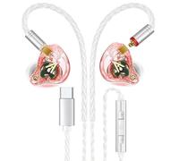 Vibes 202MC - Auricolari in-ear con cavo USB-C, per iPhone 17/16/15, con isolamento acustico, con microfono, suono chiaro, bassi profondi e comodi da indossare, cavo placcato argento, custodia per il