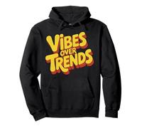 Vibes Over Trends Cultura Minimalista Amante dell'energia Felpa con Cappuccio