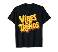 Vibes Over Trends Cultura Minimalista Amante dell'energia Maglietta