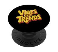 Vibes Over Trends Cultura Minimalista Amante dell'energia PopSockets PopGrip Adesivo