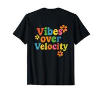 Vibes Over Velocity Retro Hippie Flower Power Maglietta