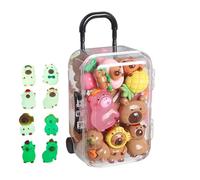 Vibhgtf 20 Pieces Tiny Animals - Resin with Suitcase Glowing Desk Decor