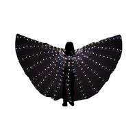 Vibhgtf Ali Luminose LED Danza del Ventre per - Ali di Farfalla Luminose Danza del Pancia per Bastoni Telescopici, Abiti LED Che Brillano nel Buio per Halloween,