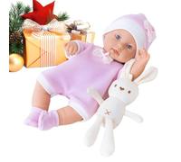 Vibhgtf Bambola realistica per bambini - Bambola lavabile, tutto il corpo, giocattolo grande da 30 cm | Bambole realistiche per bambini con coniglio per giocare, compleanno, asilo, ragazza